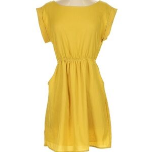 Lush Yellow Flutter Sleeve Sundress